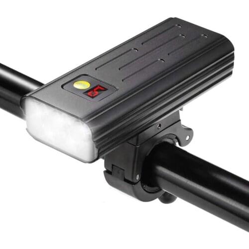 Strong light LED bicycle night riding lighting car headlight built-in battery USB charging with battery display searchlight