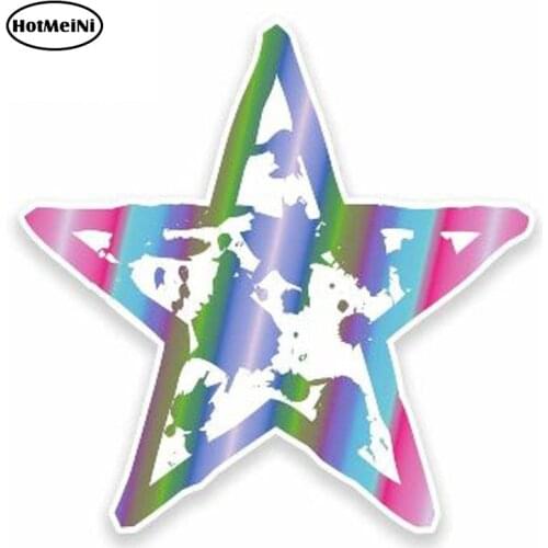 HotMeiNi 13cm x 13cm Funky Star Vinyl Car Sticker for Window Bumper Trunk Decal Waterproof Car Assessoires
