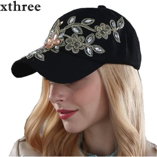 Xthree wholesale fall fashion Denim Baseball cap Sports Hat cap canvas Snapback caps hat for women good quality