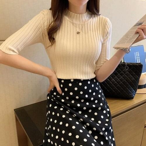 Women Sweater 2021 Spring Autumn New Warm Round Neck Slim Long Sleeve Chic Soft Casual Ribbed Tops Female Costume Jumpers