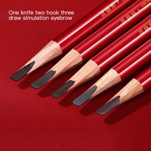 1PC Hard Core Eyebrow Pencil Long Last Waterproof No Smudging Eyebrow Natural Easy To Color Eyebrow Pen Eye Makeup TSLM1