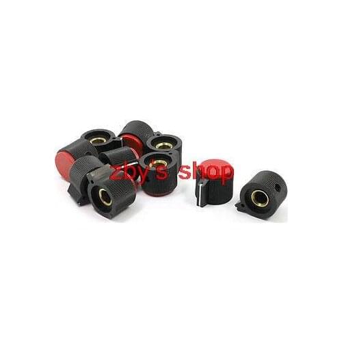 10pcs Nonslip Potentiometer Rotary Control Knobs 6mm Shaft Dia Red
