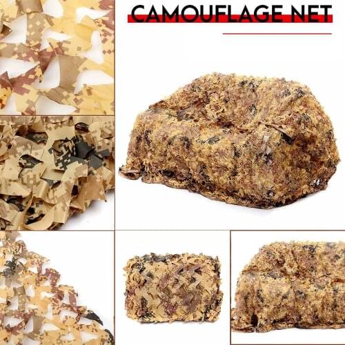 2mx3m / 3x4m 2 layers Desert digital camouflage Sunshade cloth Hunting camo net Military infrared stealth protection Cover shade