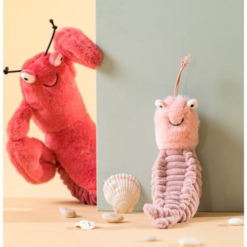 22/30cm Lovely Sheldon Shrimp Plush Toys Cartoon Shrimp Toys Stuffed Dolls Soft Animal Baby Appease Doll Kids Toys Xmas Gift