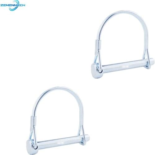 2X Household Hardware Spring Carbon Steel PTO Pin Round Arch Wire Shaft Locking Lock Pin Safety Coupler Pin Retainer Farm Garden
