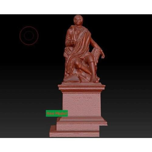 3D model stl format, 3D solid model rotation sculpture for cnc machine Poet