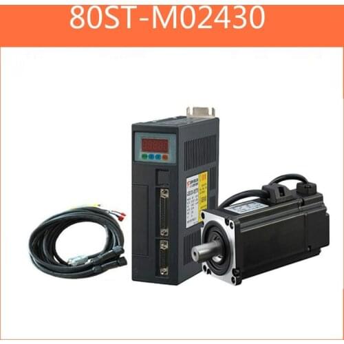 80ST-M02430 220V 750W AC Servo motor 2.39N.M. 3000RPM 0.75KW servomotor Single-Phase ac drive permanent magnet Matched Driver