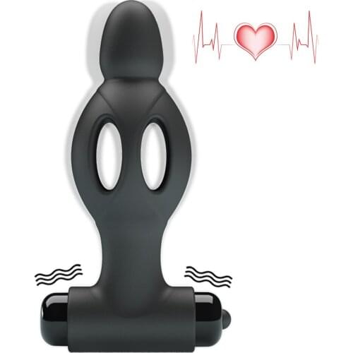 Anal Sex Toy 10 Frequency Bullet Vibrating Anal Vibrator Butt Plug Prostate Massager Hollow Anal Plug Adult Sex Toy for Couples