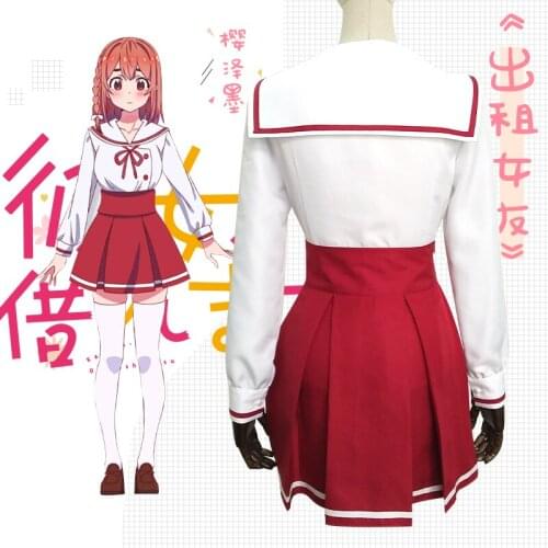 Anime Rent A Girlfriend Kanojo Okarishimasu Sakurasawa Sumi Cosplay Costume Women School Uniform Halloween Carnival Outfit