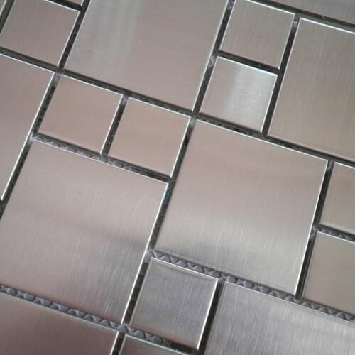 Free shipping stainless steel metal mosaic tiles for kitchen backsplash tiles sunroom bedroom living room bathroom shower