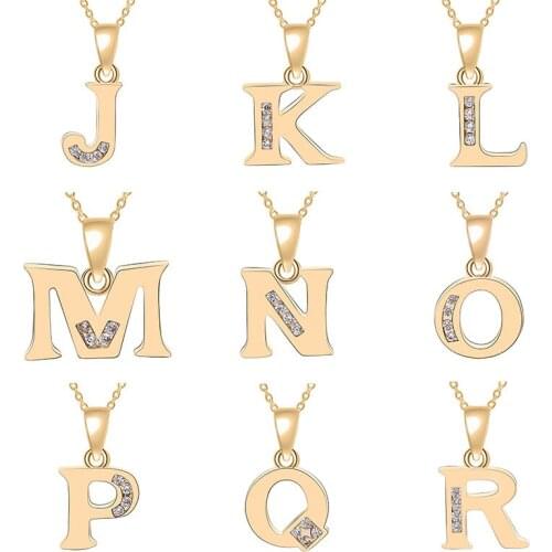 10 English letters fashion lucky Monogram necklace 26 alphabet Initial sign mother friend family name gift necklace jewelry