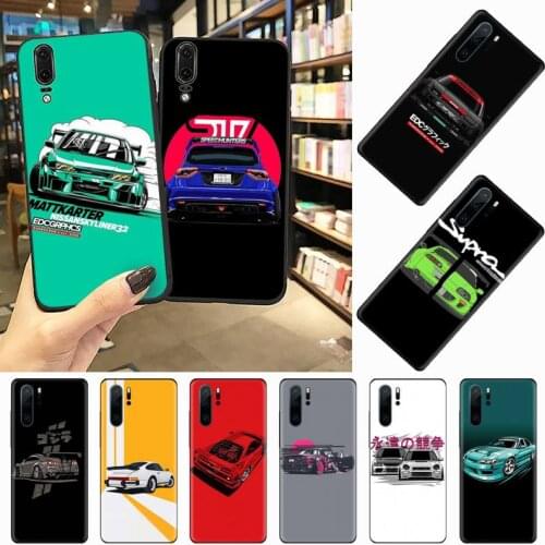 Jdm drift sports car Phone Case For Huawei honor Mate P 10 20 30 40 i 9 8 pro x Lite smart 2019 nova 5t