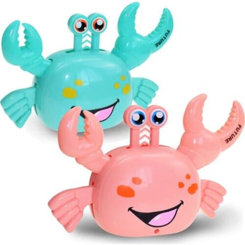 Electric crab toy cars funny walking cool lighting music crawl Automatic steering Creativity animal model gift children kids boy