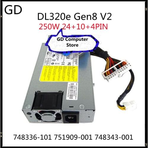 GD Original For HP DL320e Gen8 V2 250W Power Supply 748336-101 751909-001 748343-001 DPS-250AB-95 A Full Tested Fast Shipping