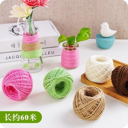 Handmade Materials Jute Twine Rope Household Colored Twine Tied Photos Of Wall Vintage DIY Decoration Knitted Rope