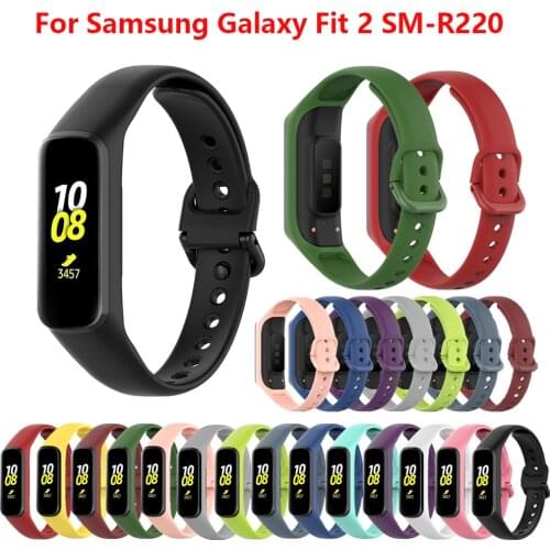 Fashion Soft Silicone Strap Wristband Replacement Sport Bracelet Watch Band For Samsung Galaxy Fit 2 SM-R220 Smart accessories