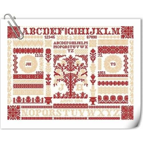 Jigsaw Pattern Tree of Life 70-54 Cross Stitch Set Cross-stitch Kit Embroidery Needlework Craft Packages Cotton Fabric Floss