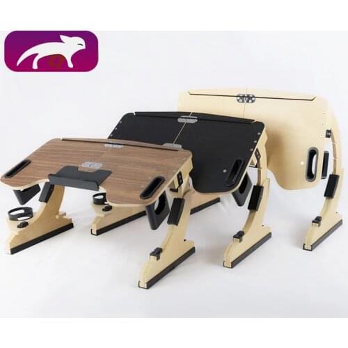 Laptop table bed on the wooden folding Angle multi-function door-to-door delivery package