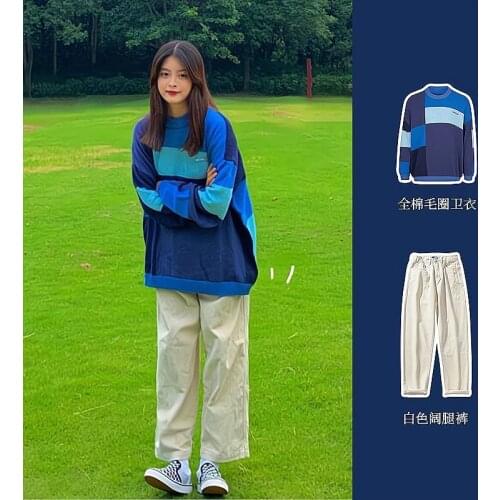 2021 Autumn New Casual Fashion Casual Sweater + Korean Casual Pants Two-piece Suit Women
