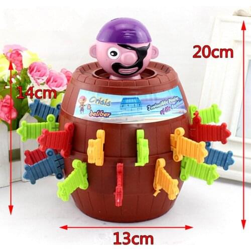 Novelty Tricky Pirate Barrel Game Kids and adults Lucky Stab Pop Up Desktop games Intellectual Party Game toy for Children gift
