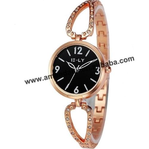 Wholesale Fashion E-LY Women hollow Out Bracelet Wristwatch Hot Sale Women Rhinestone Watch Elegant Hot Sale Lady Dress Watches