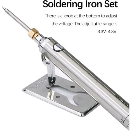 Soldering Iron Set Wireless USB Rechargeable Soldering Iron Mini Portable Battery Soldering Iron with USB Welding Tools