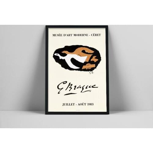 Braque Birds poster, Braque exhibition print, Fauvism print, cubism, Georges Braque print, Exhibition poster, Birds poster