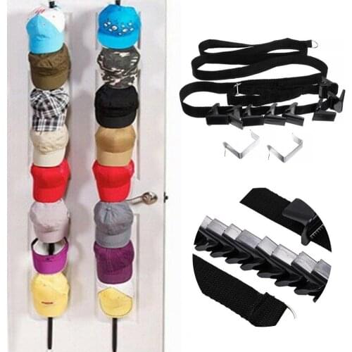 Adjustable Hat Rack Bag Hat Holder Hat Clothes Organizer Door Back Closet Hook Hanger For Home Dortmitory Storage Racks