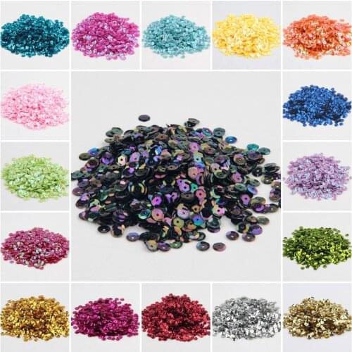 Pailette 4mm 5mm 6mm Cup Sequin Shapes PVC Loose Sequins Paillettes Sewing Wedding DIY for Crafts Decoration Confetti 20g