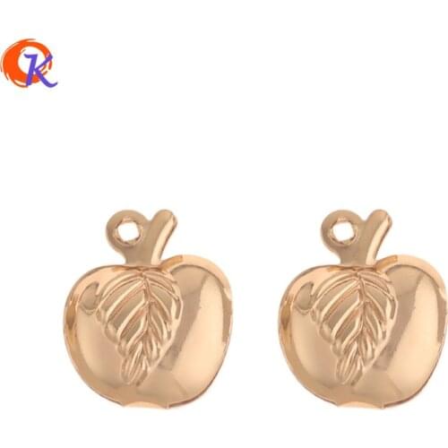 Cordial Design 100Pcs 11*14MM Earrings Accessories/Charms/Hand Made/Genuine Gold Plating/Fruits Shape/Jewelry Findings Component