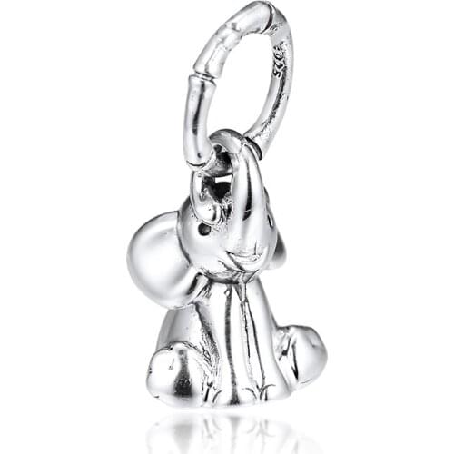 Charms 925 Silver Original Fit Pandora Bracelets Sterling Silver Elephant Necklace Pendant Charm Beads for diy Women Jewelry