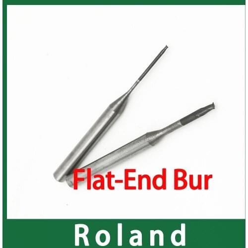 Roland Milling Bur Flat-end Shape for Zirconia Implant 1.0mm, 2.0mm