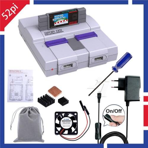 In Stock! 52Pi Retroflag Original SUPERPi CASE-U NESPi Case Kit with 5V 2.5A Power Adapter for Raspberry Pi 3 B Plus /3/2B