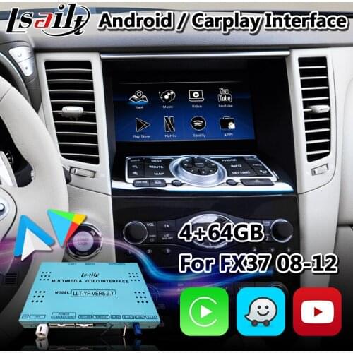Lsailt Android Carplay Video Interface for Infiniti FX37 FX50 FX35 FX30d FX 2008-2013 Year GPS Navigation Maxima