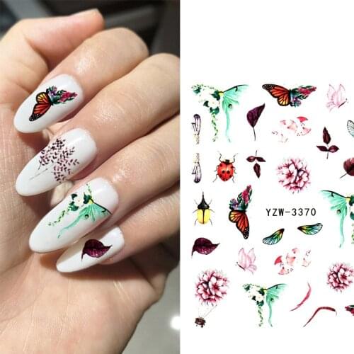 1 piece Stickers for nails Abstract figures and Flower Leaf Simple Stickers for manicure DIY nails sticker nail foil