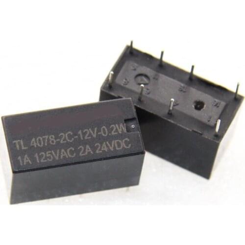 1PCs Relay 8 Feet 12V 24V Two Open Two Closed 4078 Small Signal Relay Hk19f Hf27f Hrs2h Relay