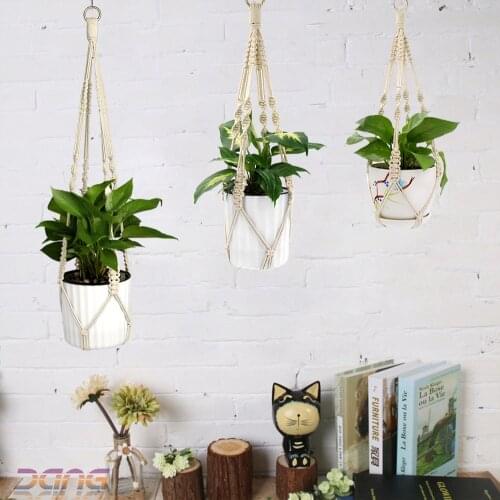 100% Macrame Hanging Handmade flower/pot Baskets plant hanger for Indoor wall decoration Planter Various Holder Basket Garden