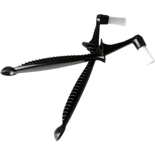 2Pcs Coffee Machine Brush Cleaner Nylon Espresso Brush with Spoon,Unique Design Water Deflecting Fins