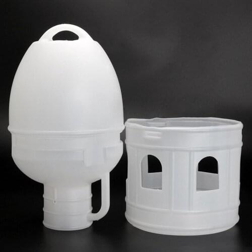 10L White Removeble White Plastic Drinker with Handle for Pigeon Bird Supplies