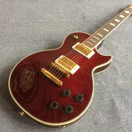 Free delivery, Wine electric guitar, Rosewood fingerboard,gold hardware with tone-pro bridge , high quality electric guitar