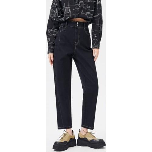 SEMIR Casual Trousers Women Loose Pencil Pants 2021 Spring New Double Button Fashion Trend