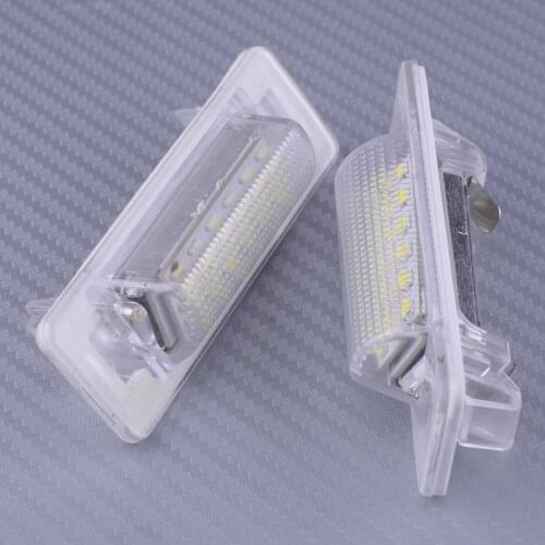 CITALL 2pcs New Xenon White LED Error Free License Number Plate Light for Mercedes Benz W202 W210 1995 1996 1997 - 2001 2002