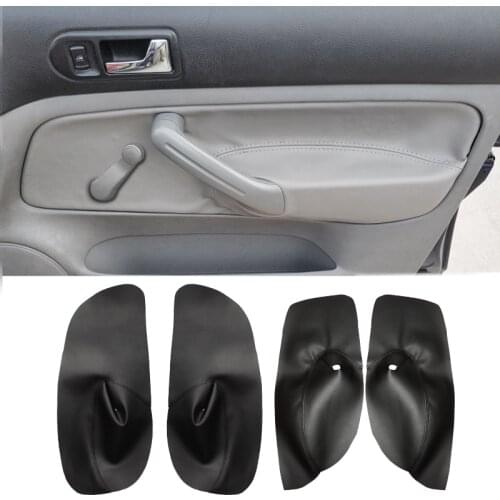 For VW Golf 4 MK4 Jetta Bora 98 - 2005 Microfiber Leather Manual Control Window Door Handle Armrest Panel Cover Protective Trim