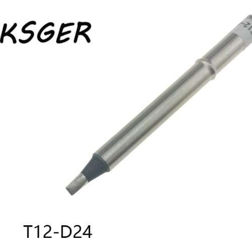 KSGER Black AX-Grade T12-D24 T12 Electric Solder Soldering Iron Tips For STM32 OLED T12 Soldering Station Temperature Controller