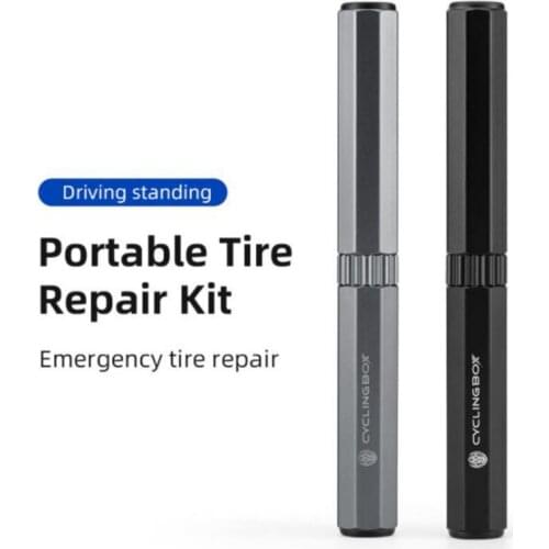 Bicycle Tire Repair Tool Aluminum Alloy Vacuum Tire Repair Kit Road Mountain Bike Tire Repair Rubber Strip All-in-one