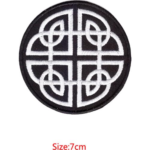 Celtic knot Irish goth biker tattoo wicca magic applique iron-on patch new