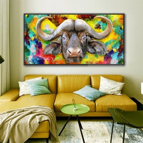 Colorful bull animal diamond painting full square round 5d embroidery diamond handmade puzzle handicrafts and hobbies gift N1172
