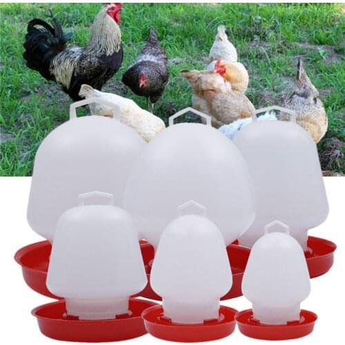 Round Bubble Chicken Drinking Fountain Device Hanging Cup Waterer Bowl Pet Poultry Water Drinker Household Pet Feeding Utensils