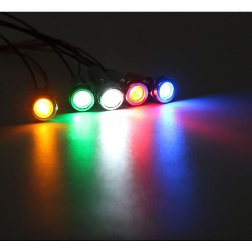 6mm Metal LED Warning Indicator Light 12V Waterproof Signal Lamp LED Indicator Light Dash Dashboard Panel Warning Lamp