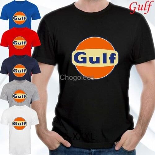 FASHION Gulf Oil Rusty Sign Vintage Distress Logo Design T Shirt Mens High Quality Tops Hipster Tees XXS-XXL